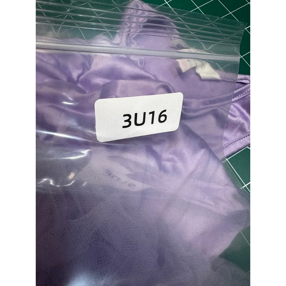 Iloveplum Girls Purple Tutu Leotard Sleeveless Tulle Dance Dress Size 6Y